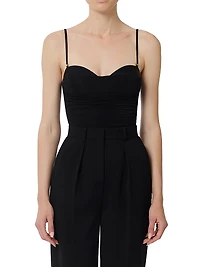 Draped Jersey Bodysuit