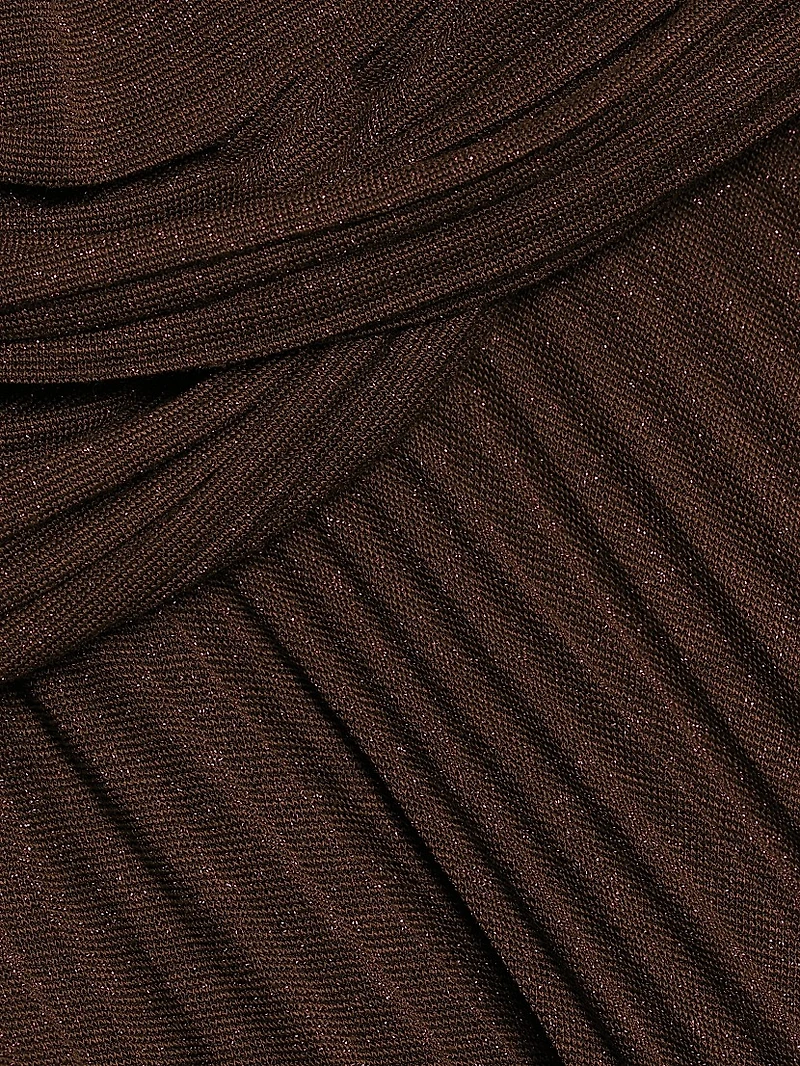 Pleated Jersey Cut-Out Gown