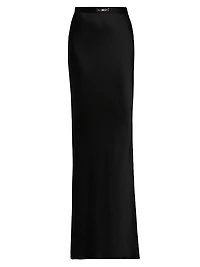 Jewel-Detailed Satin Crêpe Maxi Skirt