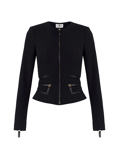 Double-Layer Crêpe Jacket