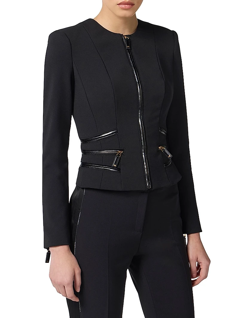 Double-Layer Crêpe Jacket