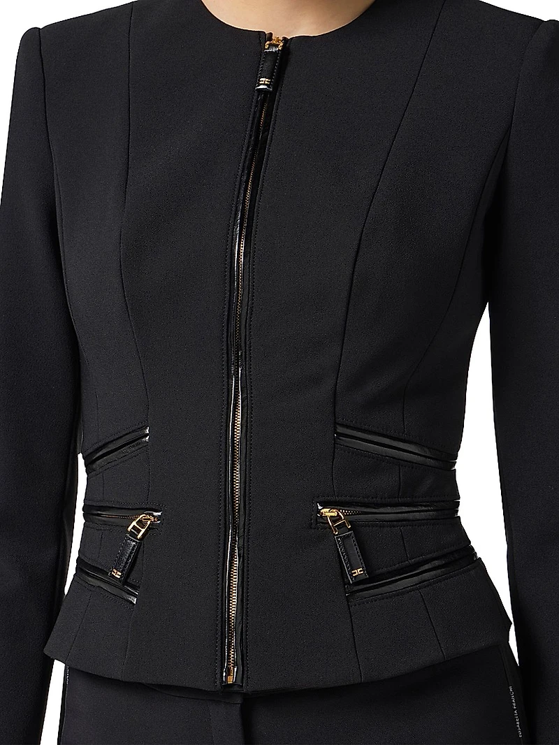 Double-Layer Crêpe Jacket