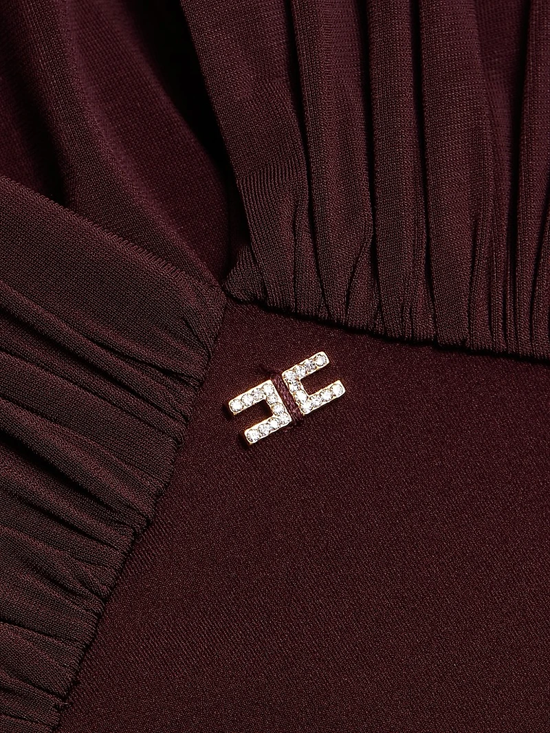 Draped Stretch Jersey Bodysuit