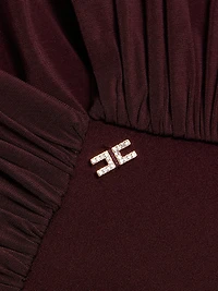 Draped Stretch Jersey Bodysuit