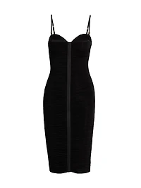 Draped Stretch-Jersey Cocktail Dress