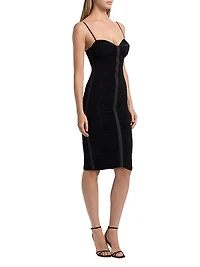 Draped Stretch-Jersey Cocktail Dress