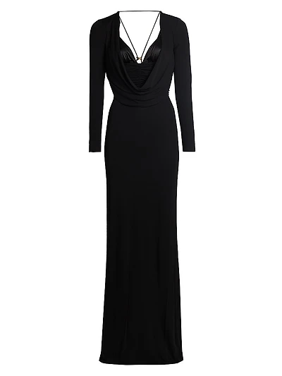 Red Carpet Crêpe Jersey Column Gown
