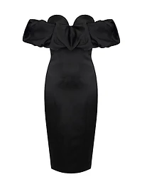 Duchess Satin 3D Cocktail Dress