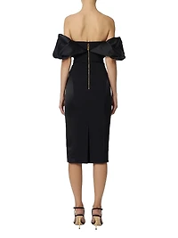 Duchess Satin 3D Cocktail Dress