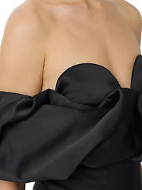 Duchess Satin 3D Cocktail Dress