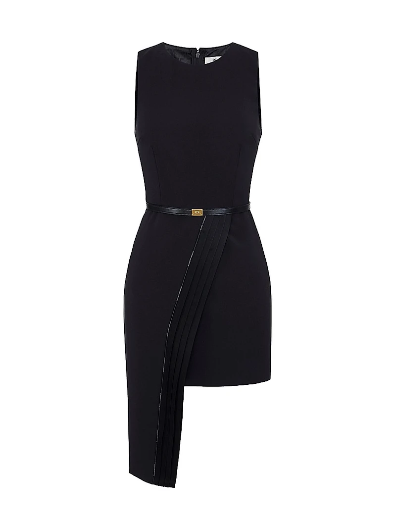 Crêpe Tuxedo Asymmetric Dress