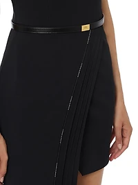 Crêpe Tuxedo Asymmetric Dress