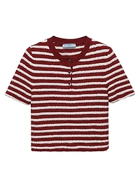 Cotton Bouclé Crew-Neck Sweater