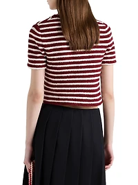 Cotton Bouclé Crew-Neck Sweater