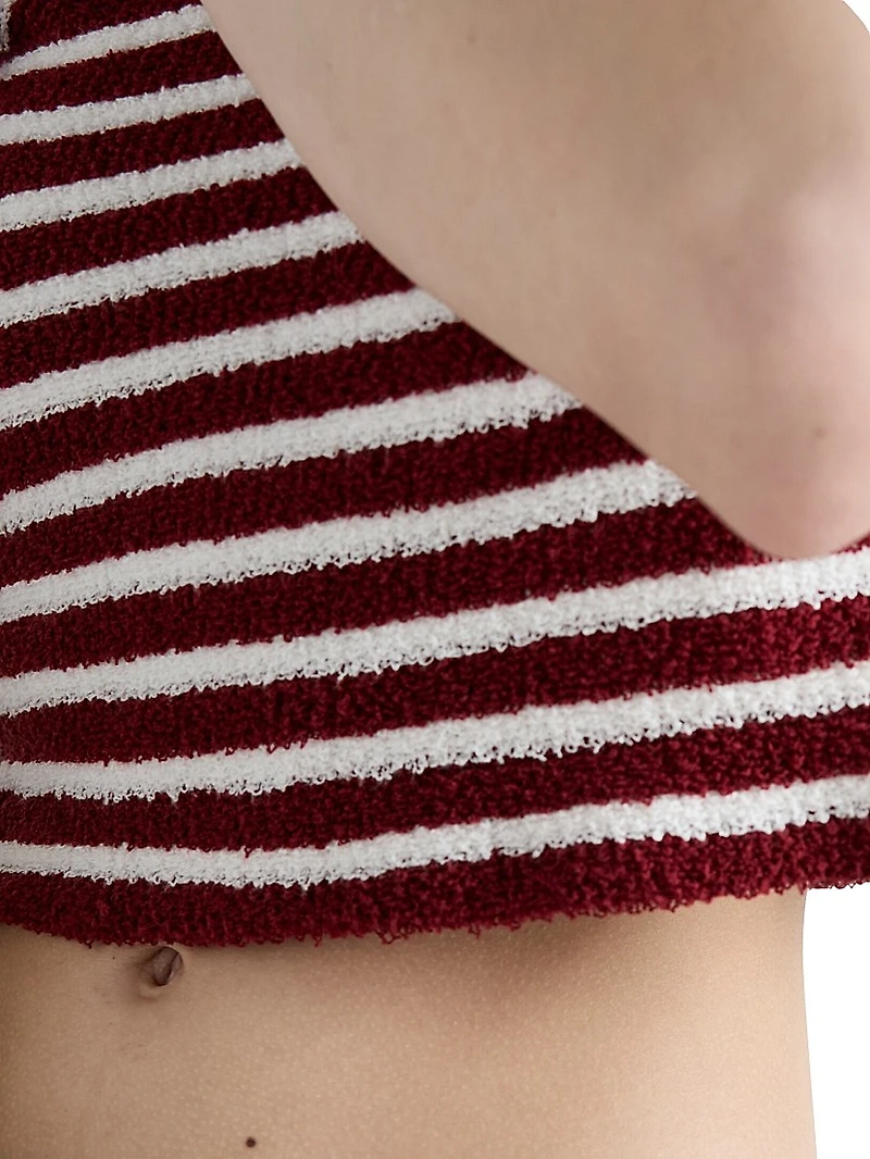 Cotton Bouclé Crew-Neck Sweater