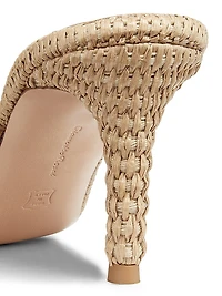 Calypso 80MM Suede & Raffia Sandals