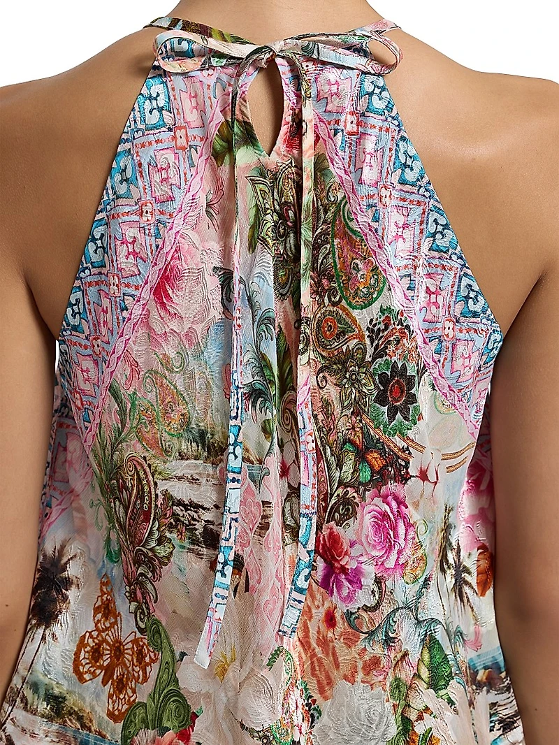 Pippa Printed Silk Top