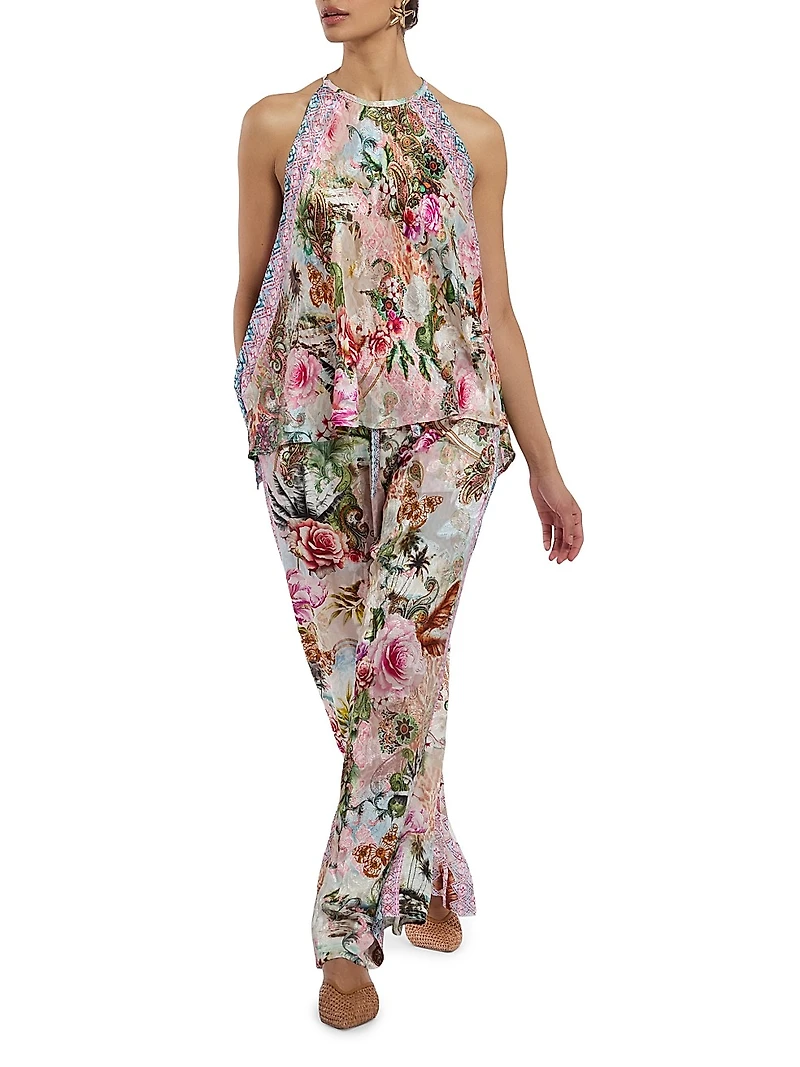 Pippa Printed Silk Top