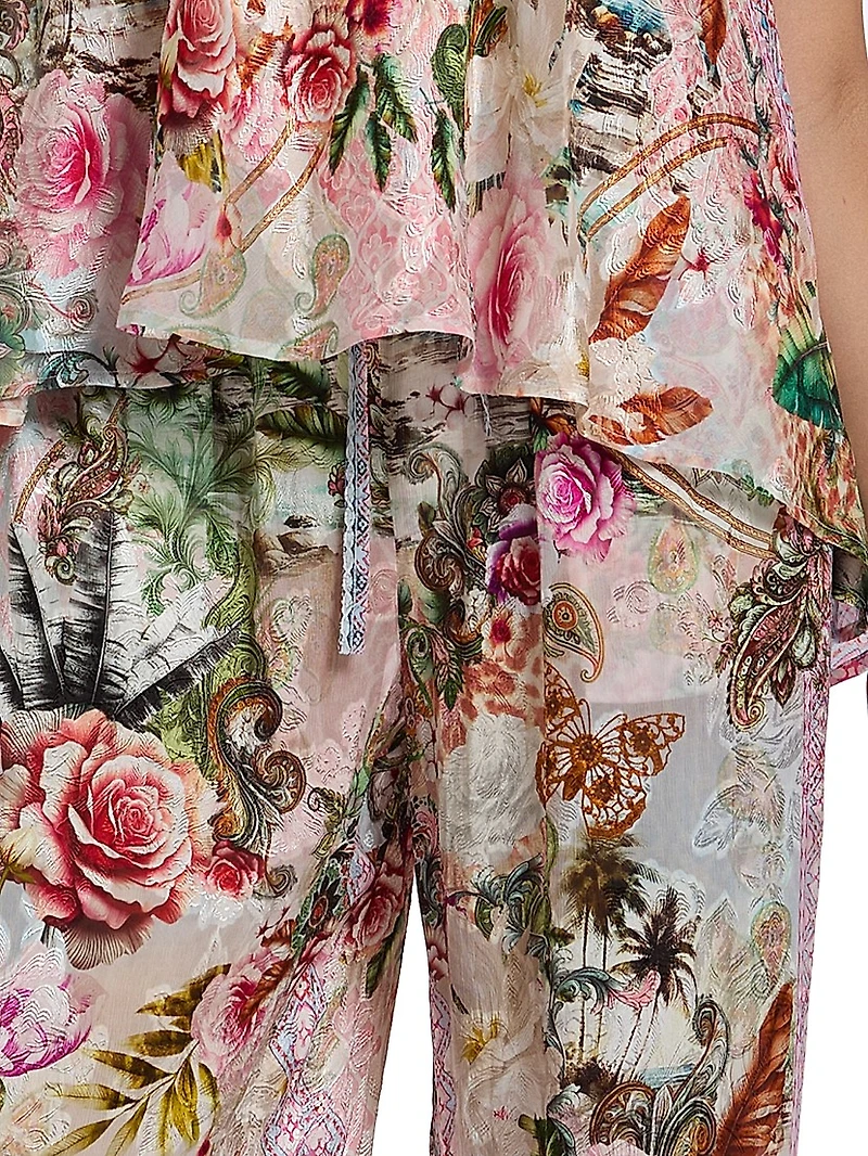 Minna Printed Relaxed Drawstring Pants