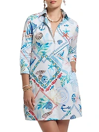 Haven Nautical Print Shirtdress