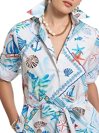 Haven Nautical Print Shirtdress