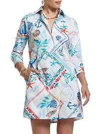 Haven Nautical Print Shirtdress