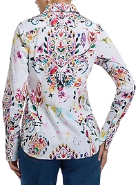 Priscilla Paisley Button-Front Shirt