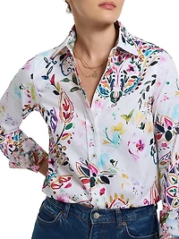 Priscilla Paisley Button-Front Shirt