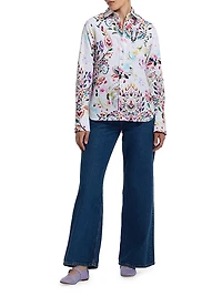 Priscilla Paisley Button-Front Shirt
