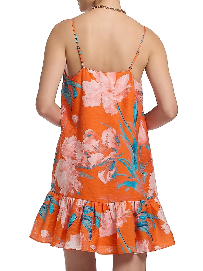 Lucy Tropical Ruffle Dress