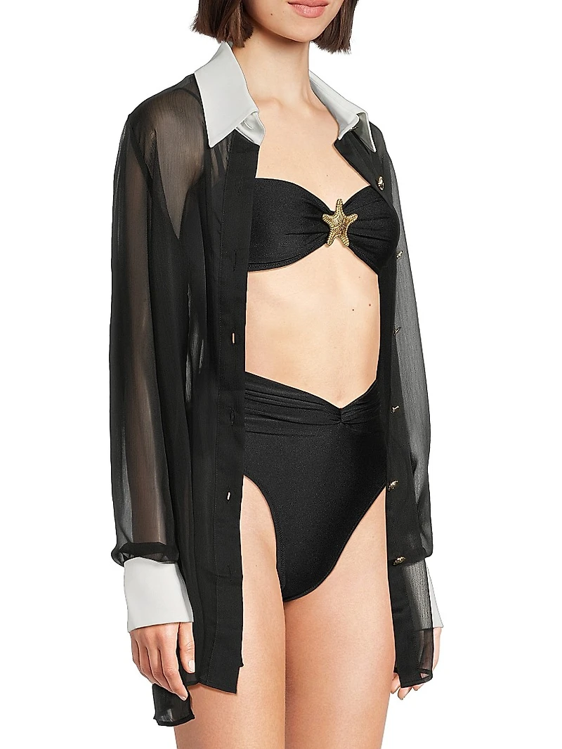 Lally Sheer Cover-Up Shirt