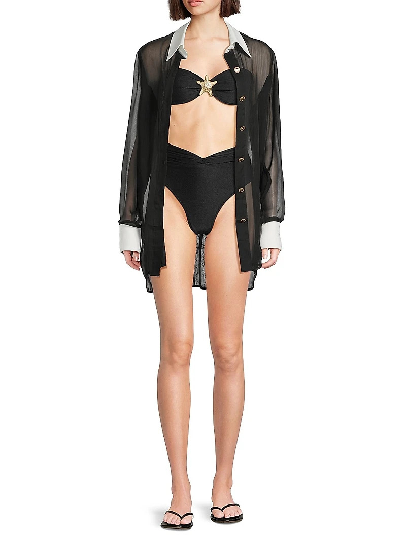 Lally Sheer Cover-Up Shirt