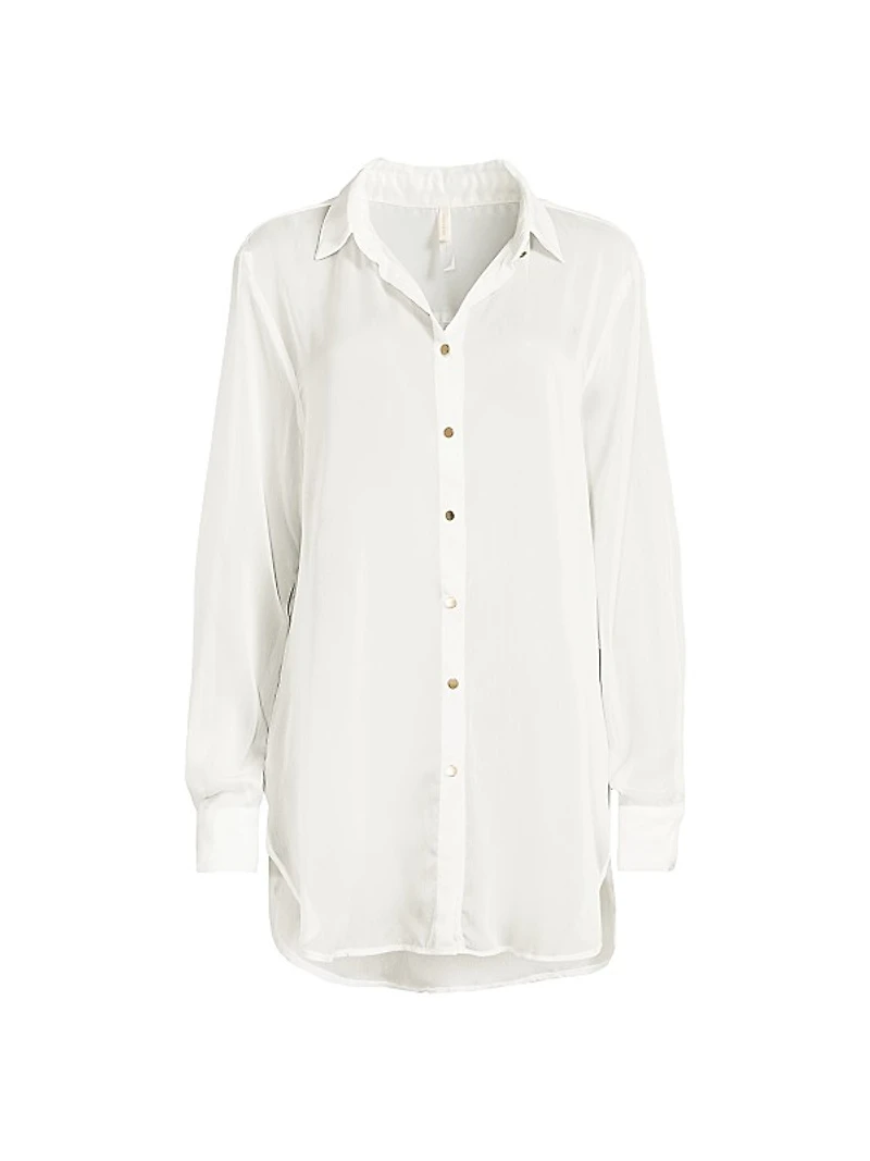 Jonas Button-Front Cover-Up Shirt