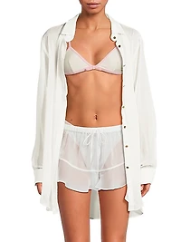 Jonas Button-Front Cover-Up Shirt