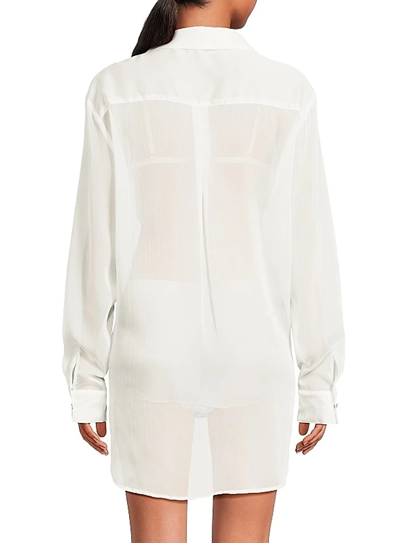 Jonas Button-Front Cover-Up Shirt