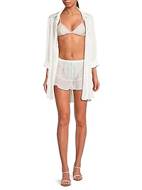 Jonas Button-Front Cover-Up Shirt