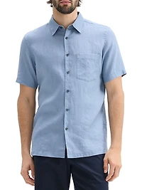 Irving Relaxed-Fit Linen Pocket Shirt