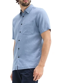 Irving Relaxed-Fit Linen Pocket Shirt