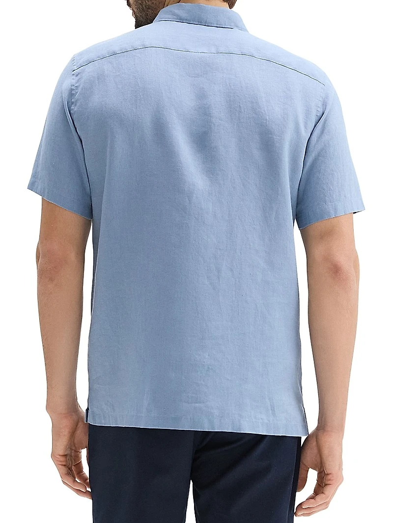 Irving Relaxed-Fit Linen Pocket Shirt