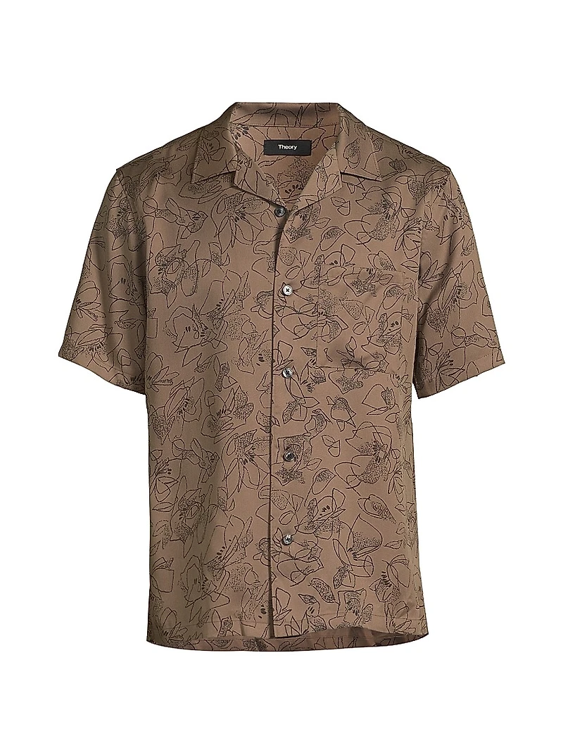 Noll Floral Outline Camp Shirt