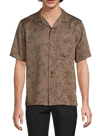 Noll Floral Outline Camp Shirt