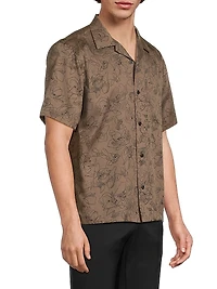 Noll Floral Outline Camp Shirt