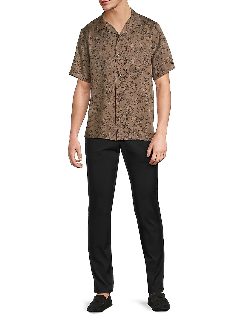 Noll Floral Outline Camp Shirt
