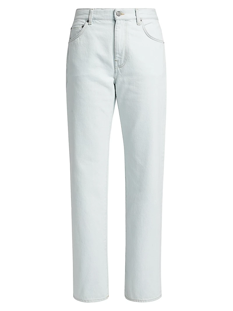 Mid-Rise Straight Jeans