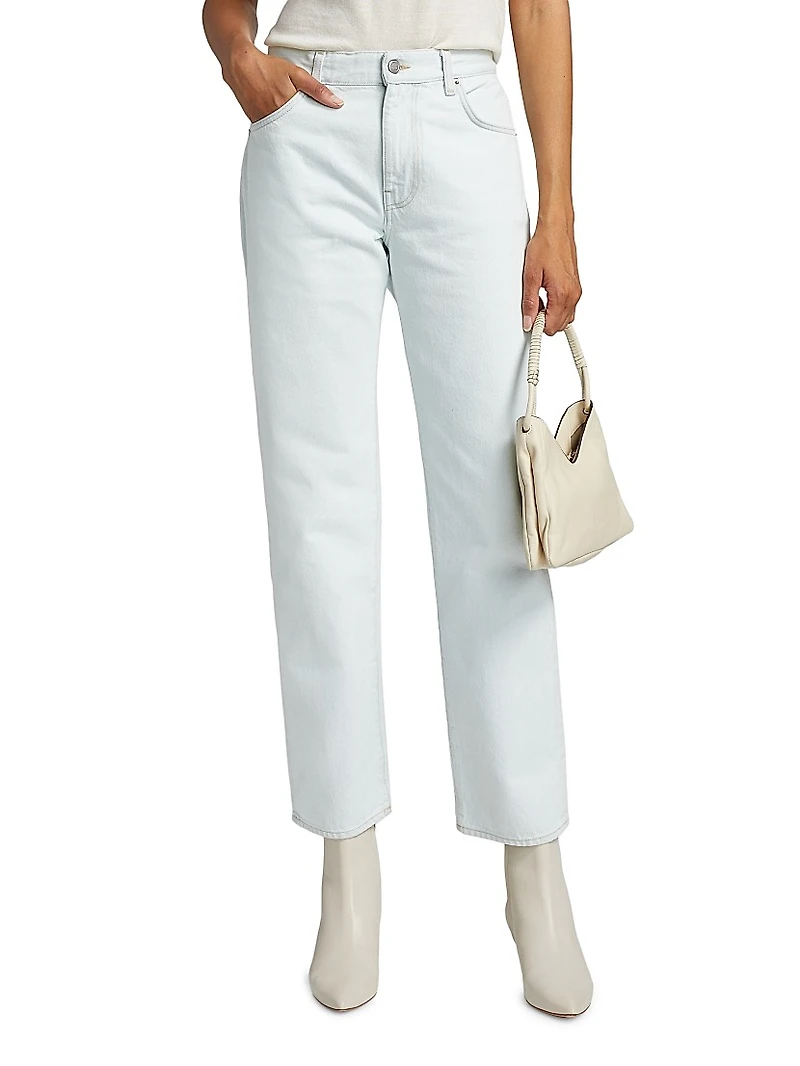 Mid-Rise Straight Jeans