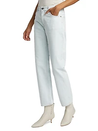 Mid-Rise Straight Jeans