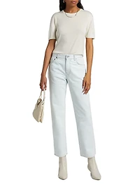 Mid-Rise Straight Jeans
