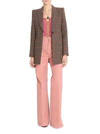 Lace-Detailed Silk Top