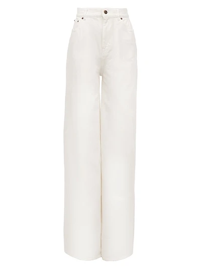 High-Rise Straight Twill Pants