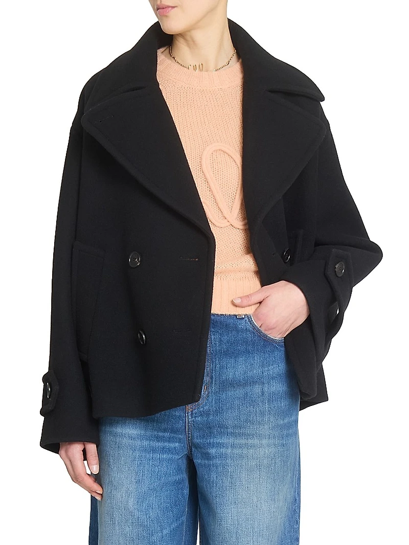 Wool Double-Breasted Coat